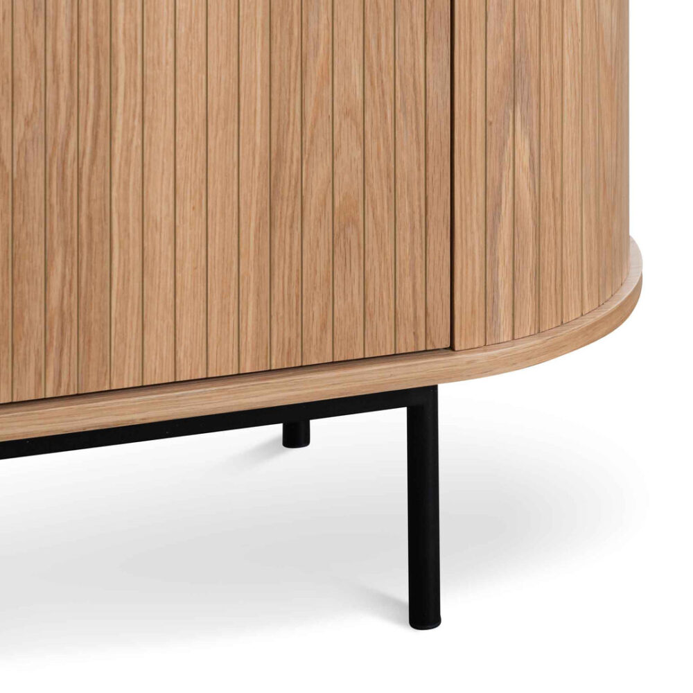 Gerald 1.7m Oak Sideboard - Natural with Black Metal Legs - Image 11