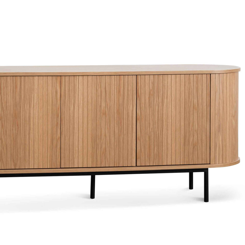 Gerald 1.7m Oak Sideboard - Natural with Black Metal Legs - Image 7