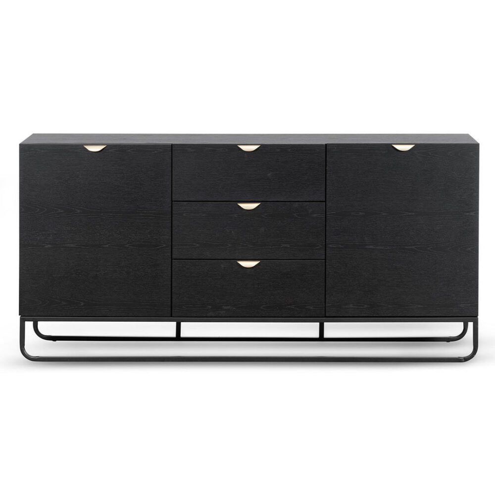 Boyle 1.75m Wooden Sideboard - Black - Image 2