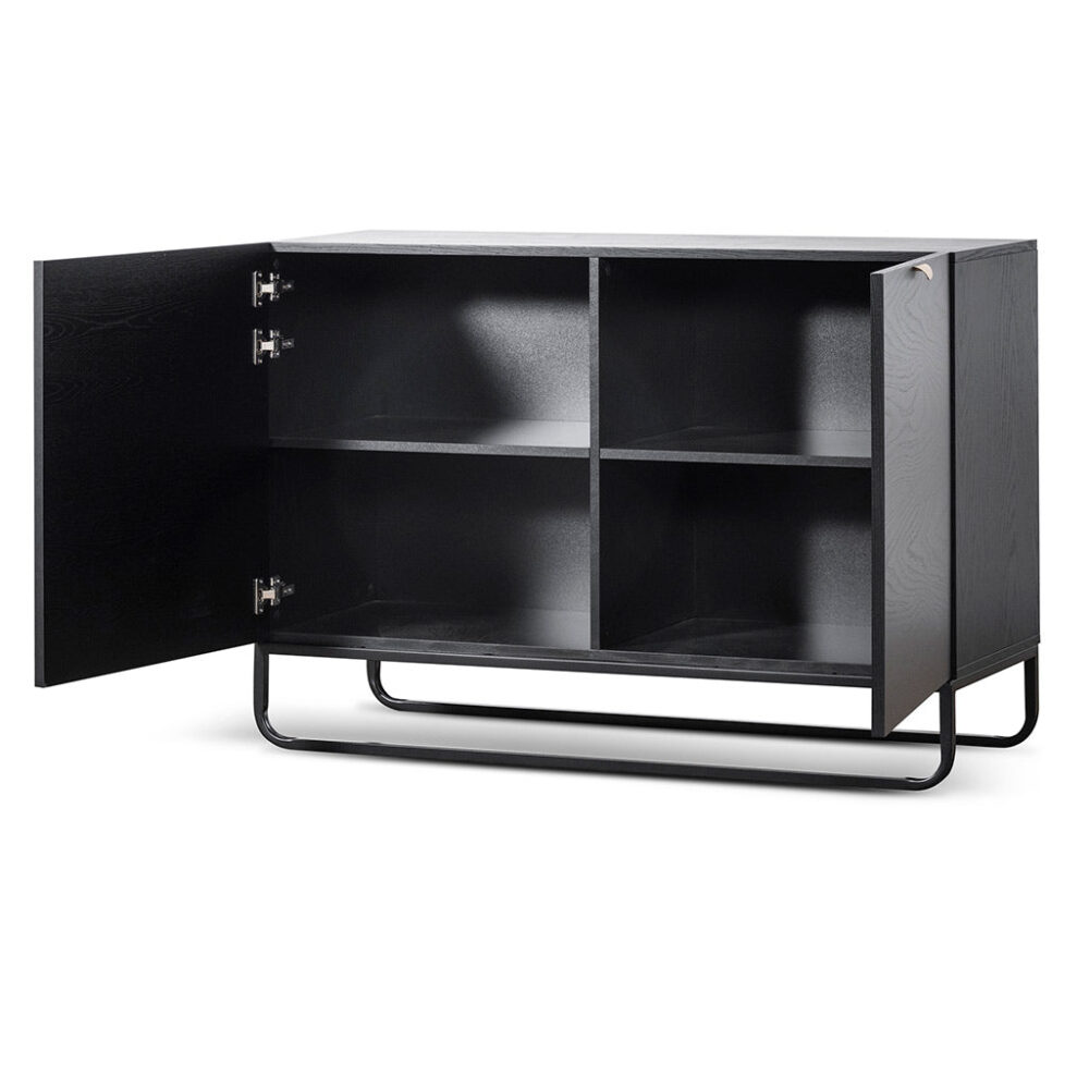 Boyle 1.2m Wooden Sideboard - Black - Image 6