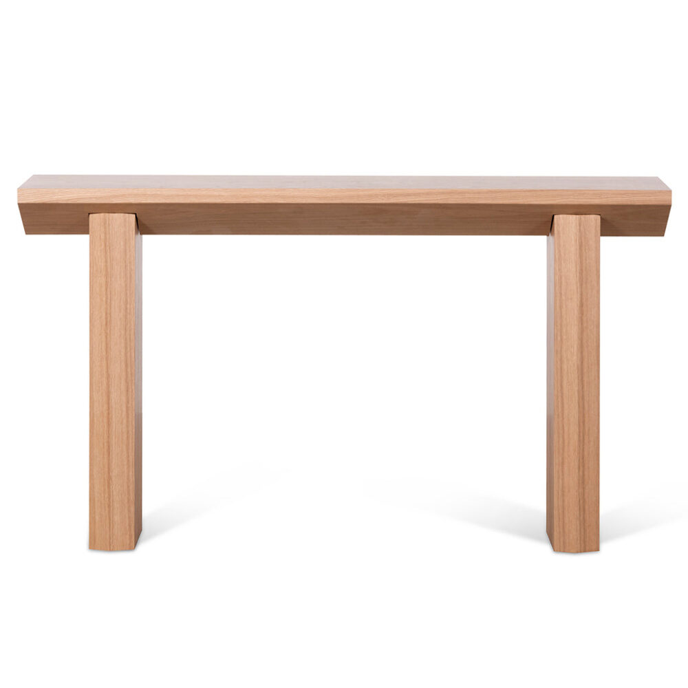 Carly 1.4m Oak Console Table - Natural - Image 5