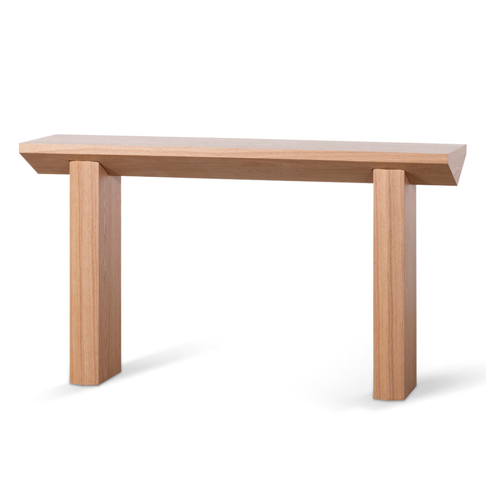 Carly 1.4m Oak Console Table - Natural - Image 6