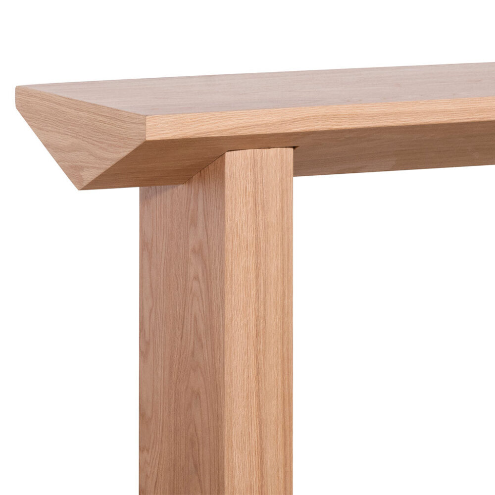 Carly 1.4m Oak Console Table - Natural - Image 7