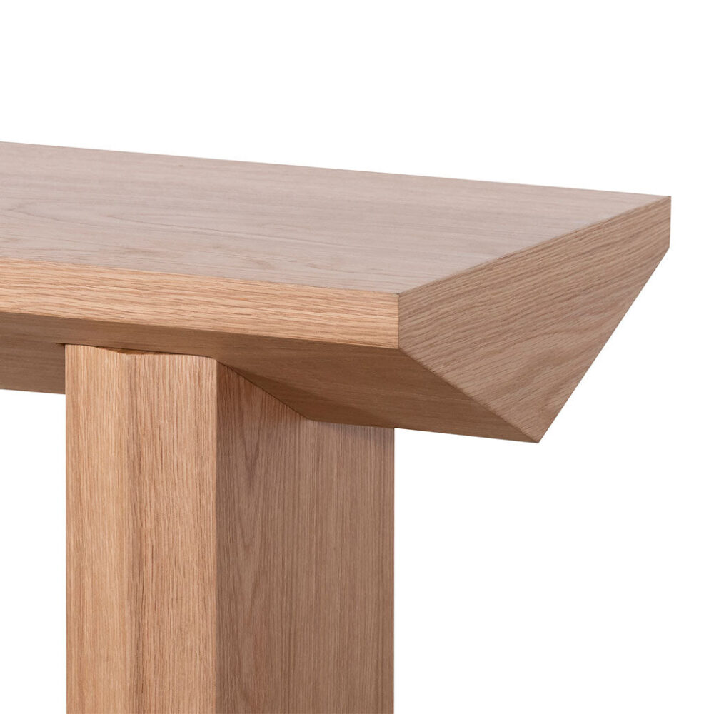Carly 1.4m Oak Console Table - Natural - Image 8