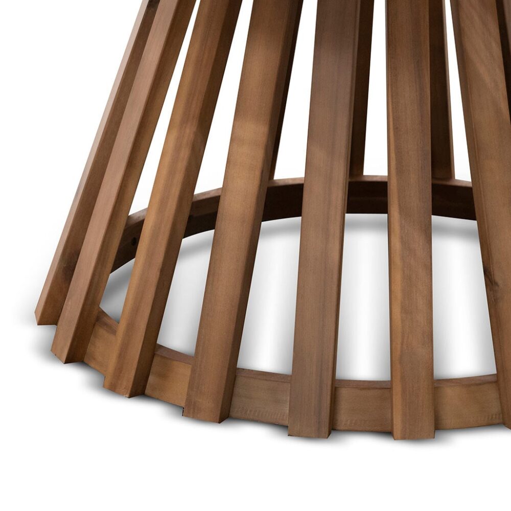 Renzo 1.35m Round Outdoor Dining Table - Natural Light - Image 10