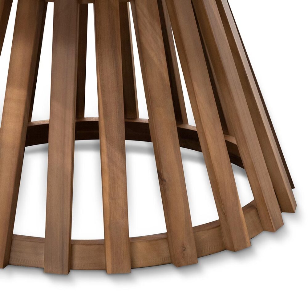 Renzo 1.35m Round Outdoor Dining Table - Natural Light - Image 11