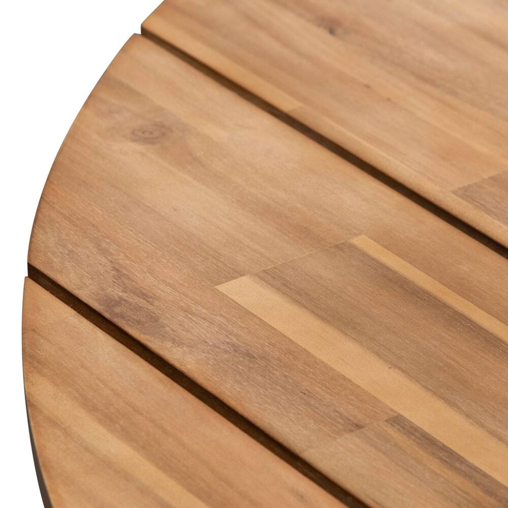 Renzo 1.35m Round Outdoor Dining Table - Natural Light - Image 7