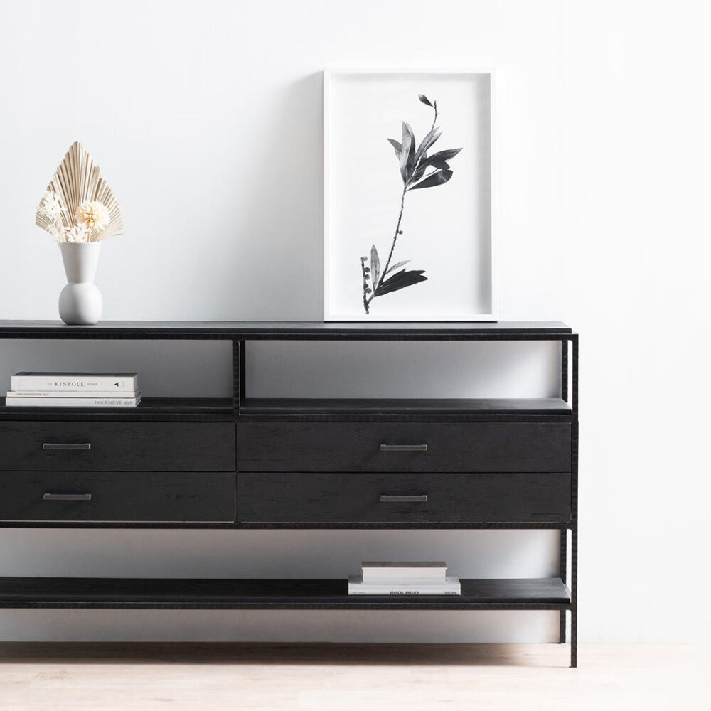 Arron 1.6m Sideboard Unit - Full Black - Image 3
