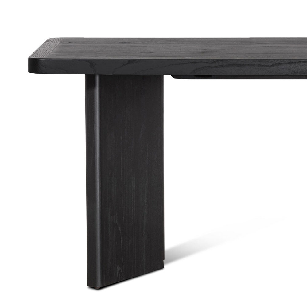 Munoz 2.4m Elm Dining Table - Full Black - Image 5