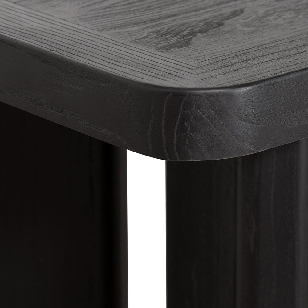 Munoz 2.4m Elm Dining Table - Full Black - Image 6