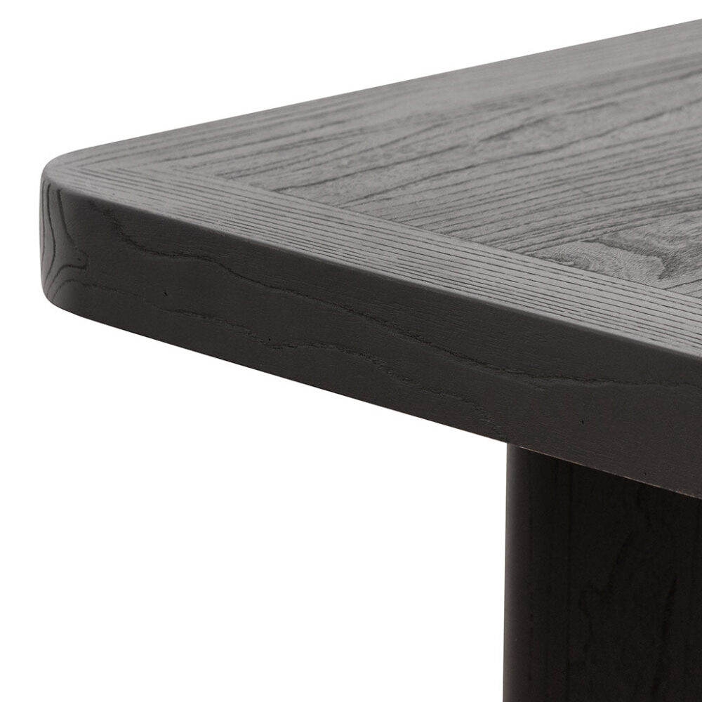 Munoz 2.4m Elm Dining Table - Full Black - Image 7