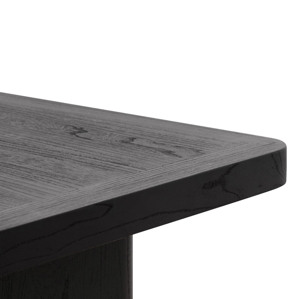 Munoz 2.4m Elm Dining Table - Full Black - Image 11
