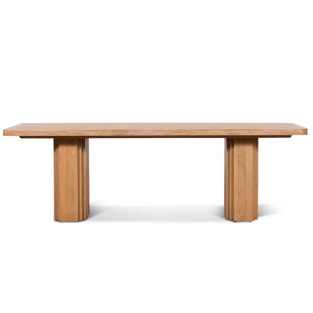 Kathleen 2.4m Elm Dining Table - Natural - Image 2