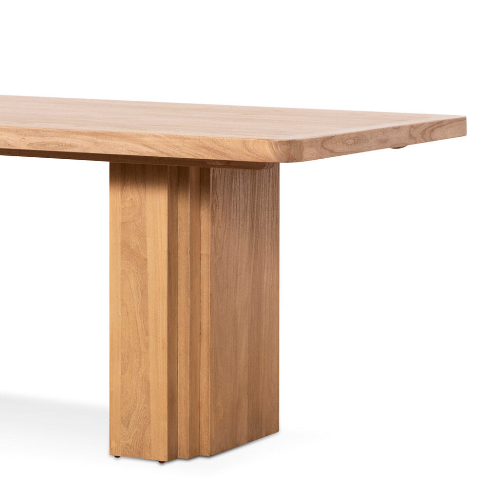 Kathleen 2.4m Elm Dining Table - Natural - Image 4