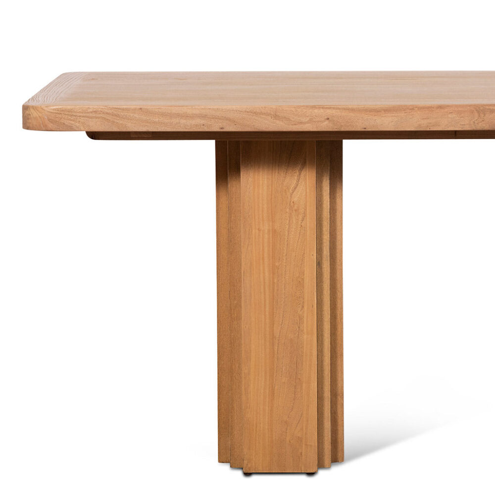 Kathleen 2.4m Elm Dining Table - Natural - Image 3