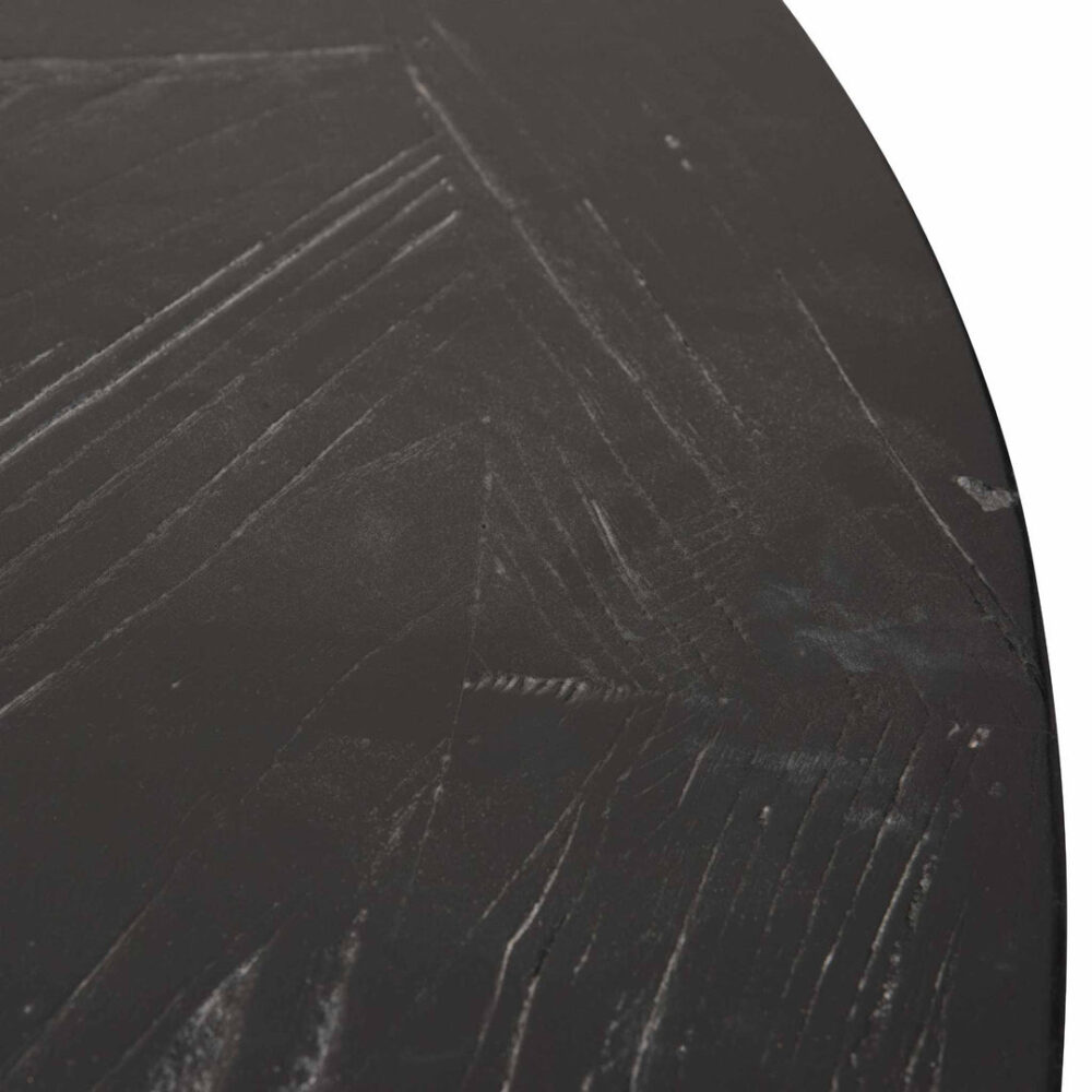 Kara 1.6m Round Dining Table - Full Black - Image 4
