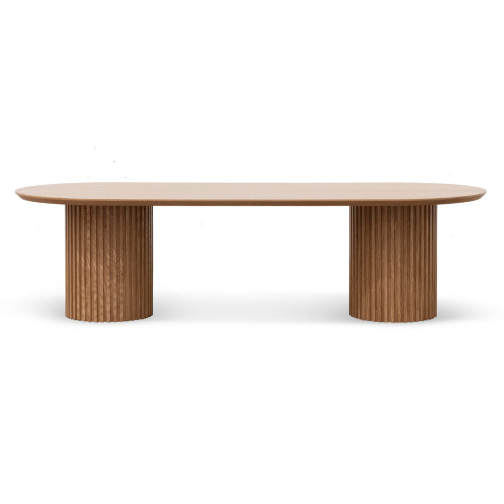 Marty 2.8m Wooden Dining Table - Natural - Image 2