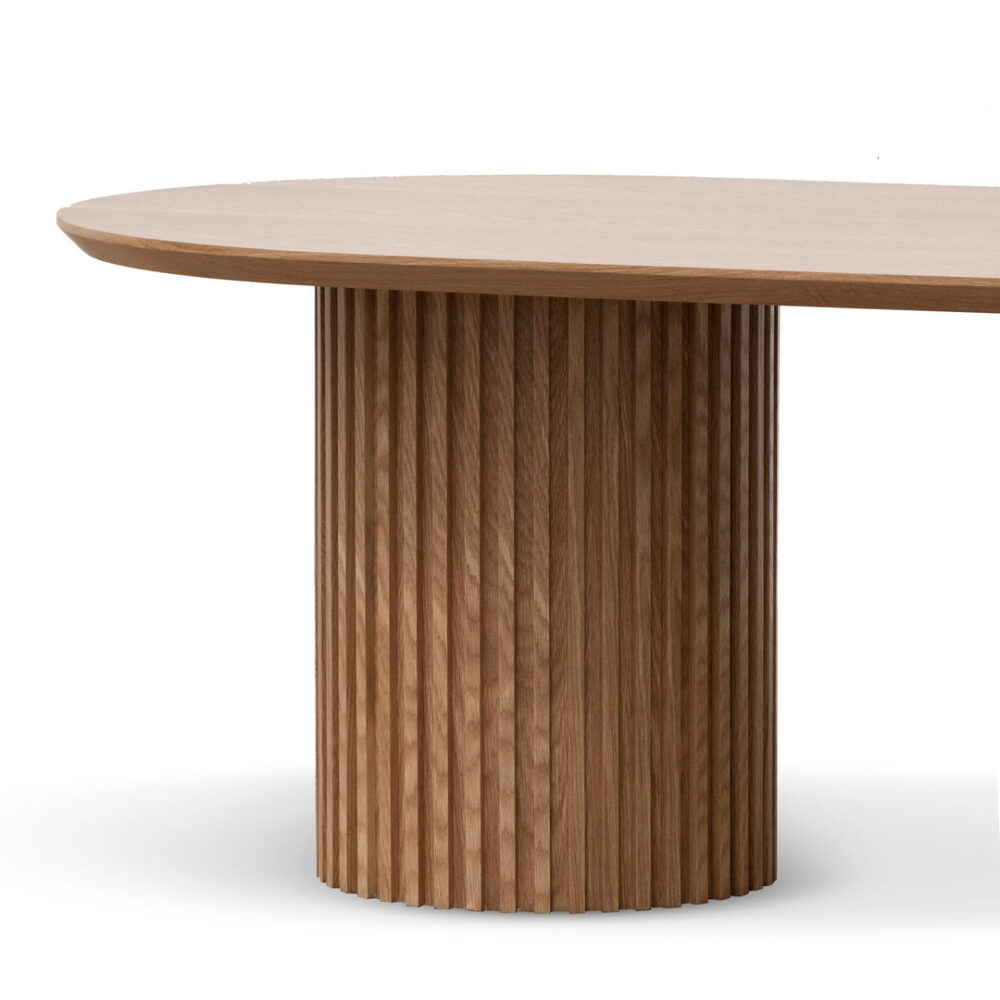 Marty 2.8m Wooden Dining Table - Natural - Image 4