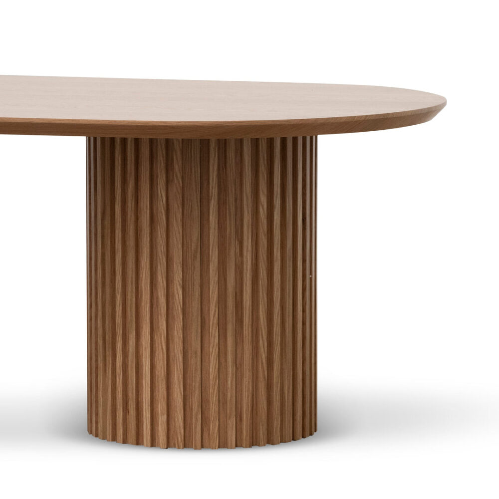 Marty 2.8m Wooden Dining Table - Natural - Image 5