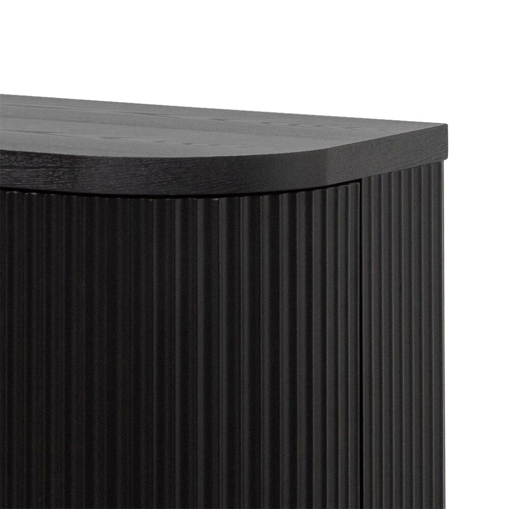 Elino 1.6m Veneer Top Buffet Unit - Full Black - Image 10