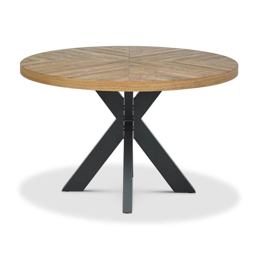 Tammi 4 Seater Round Dining Table - European Knotty Oak - Image 3