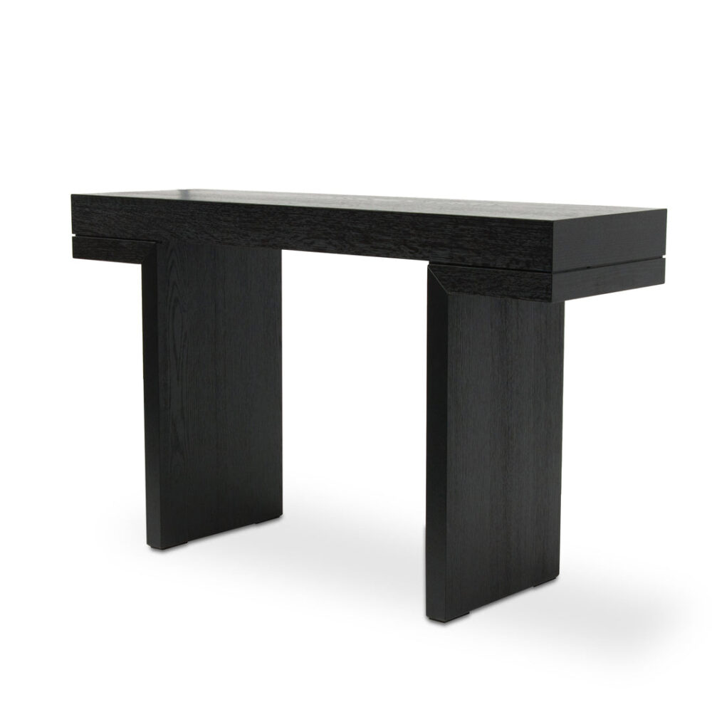 Minerva 1.3m Console Table - Textured Expresso Black