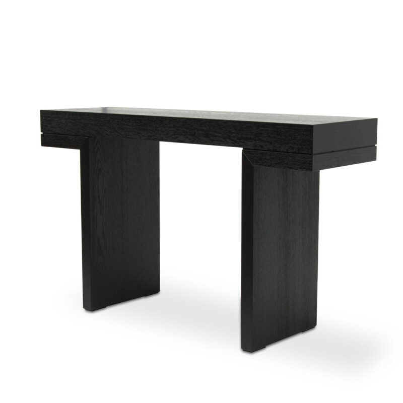 Minerva 1.3m Console Table - Textured Expresso Black