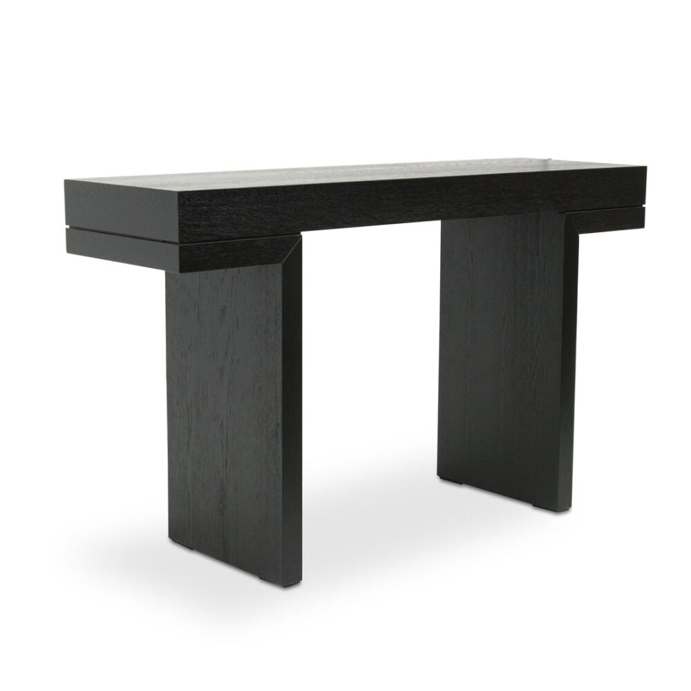 Minerva 1.3m Console Table - Textured Expresso Black - Image 3