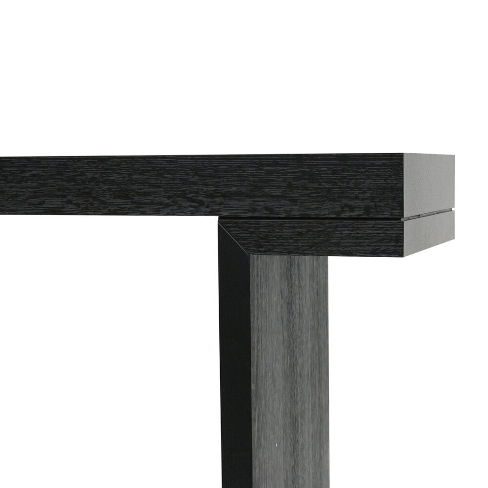 Minerva 1.3m Console Table - Textured Expresso Black - Image 4