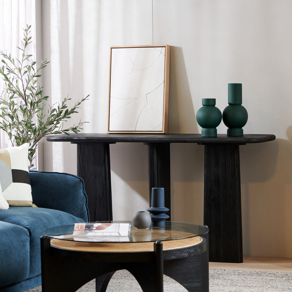 Herrera 1.6m Console Table - Full Black - Image 2