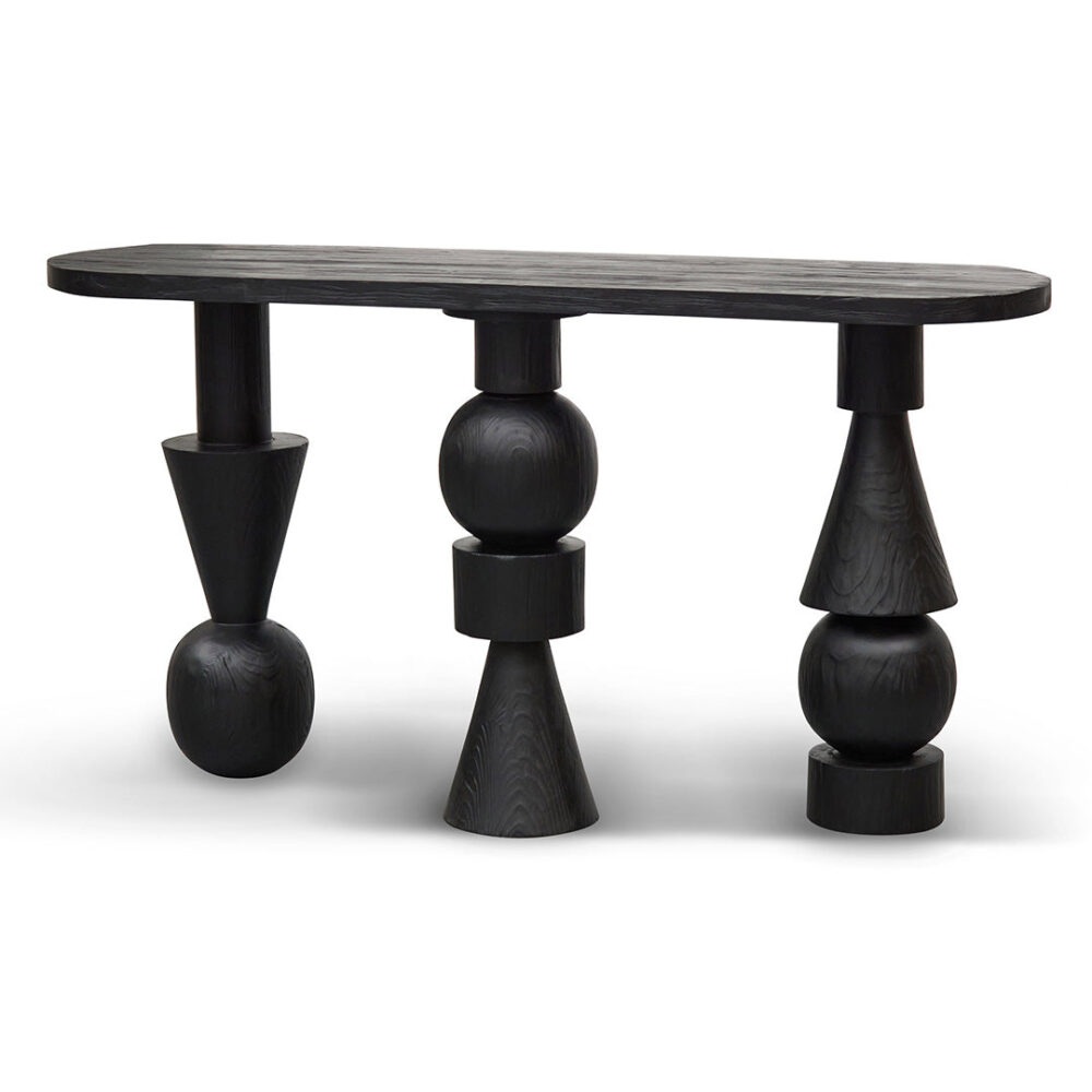 Miquel 1.6m Console Table - Full Black - Image 4