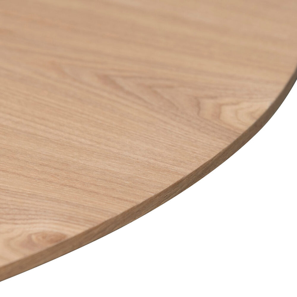 Dillon 1.2m Round Wooden Dining Table - Natural - Image 5