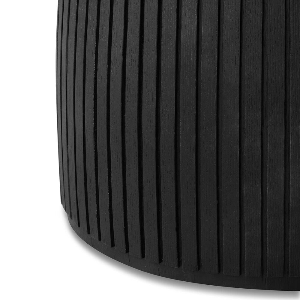 Tonya 1.4m Round Dining Table - Full Black - Image 3