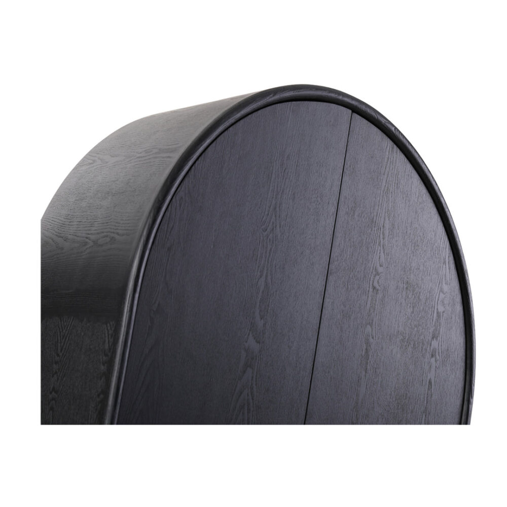 Alora 150cm (H) Ash Curve Cabinet - Full Black - Image 5
