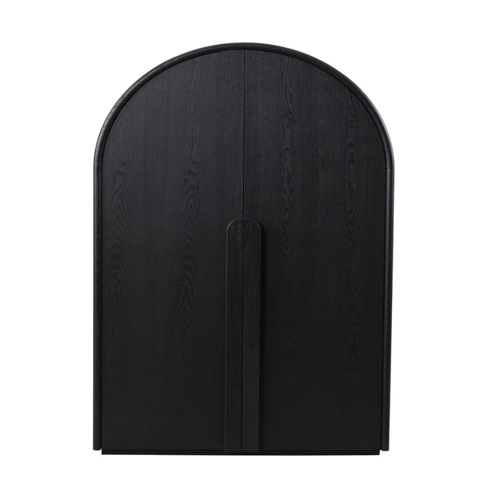 Alora 150cm (H) Ash Curve Cabinet - Full Black - Image 2