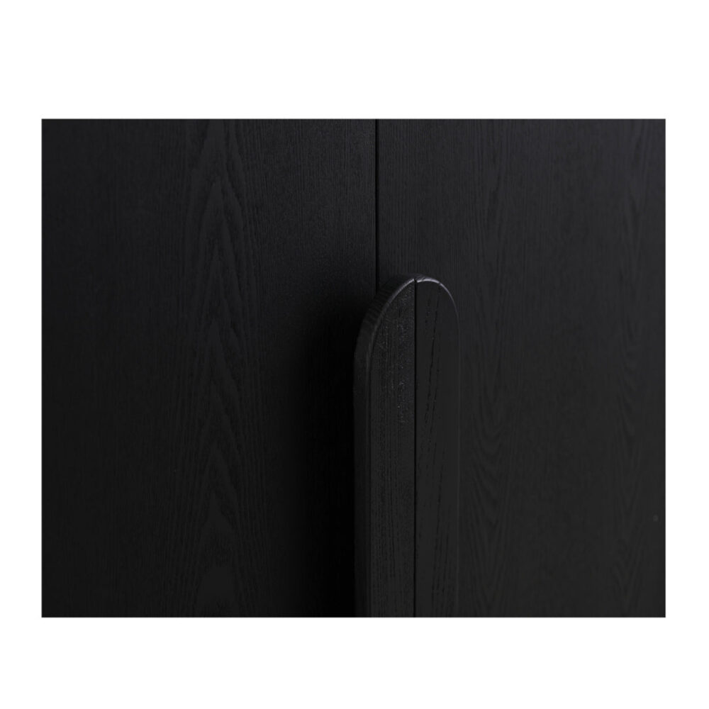 Alora 150cm (H) Ash Curve Cabinet - Full Black - Image 7