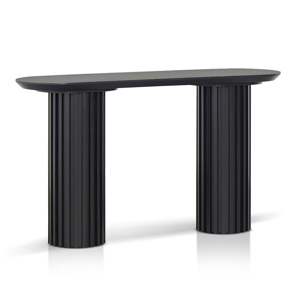 Marty 1.4m Console Table - Black Oak - Image 6