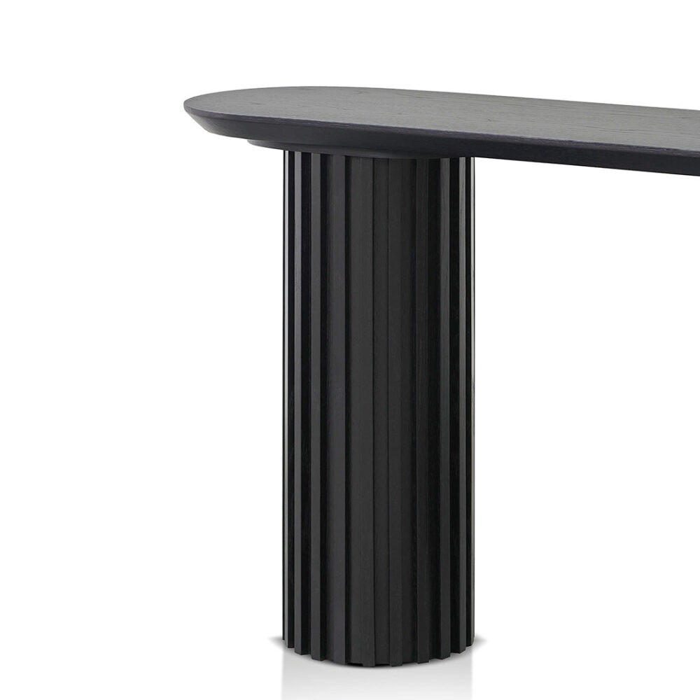 Marty 1.4m Console Table - Black Oak - Image 4