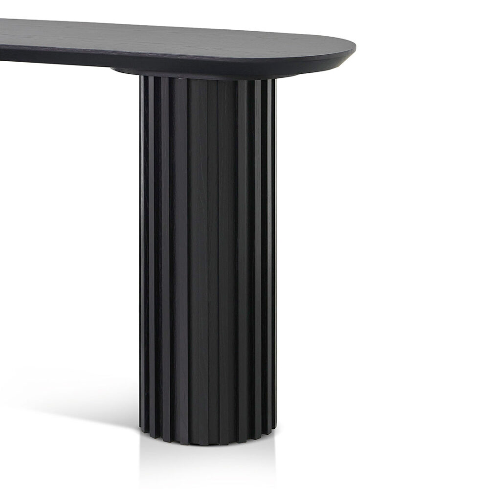 Marty 1.4m Console Table - Black Oak - Image 5
