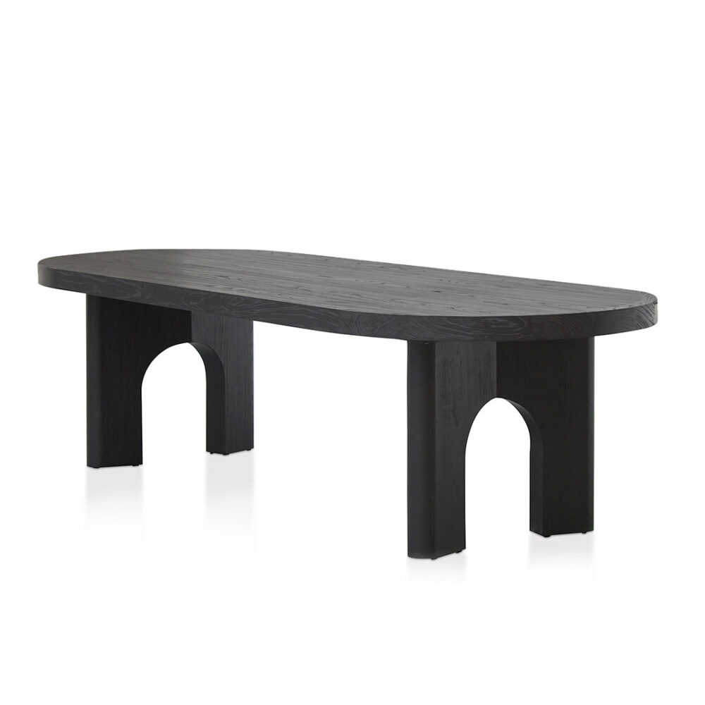 Teresa 2.8m oval dining table - Black - Image 3