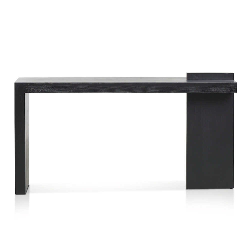 Jasmine 1.6m ELM Console Table - Full Black - Image 2