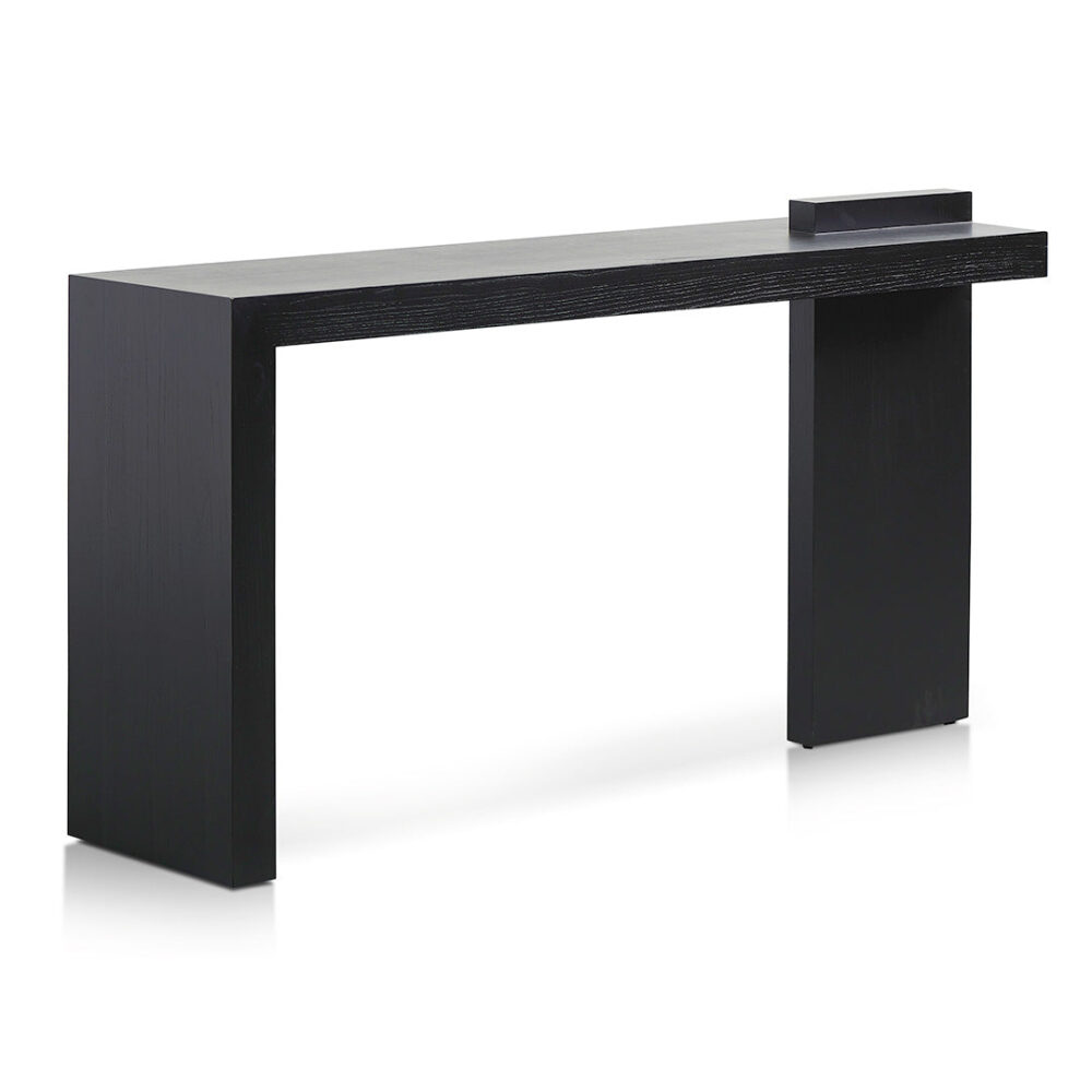 Jasmine 1.6m ELM Console Table - Full Black - Image 5