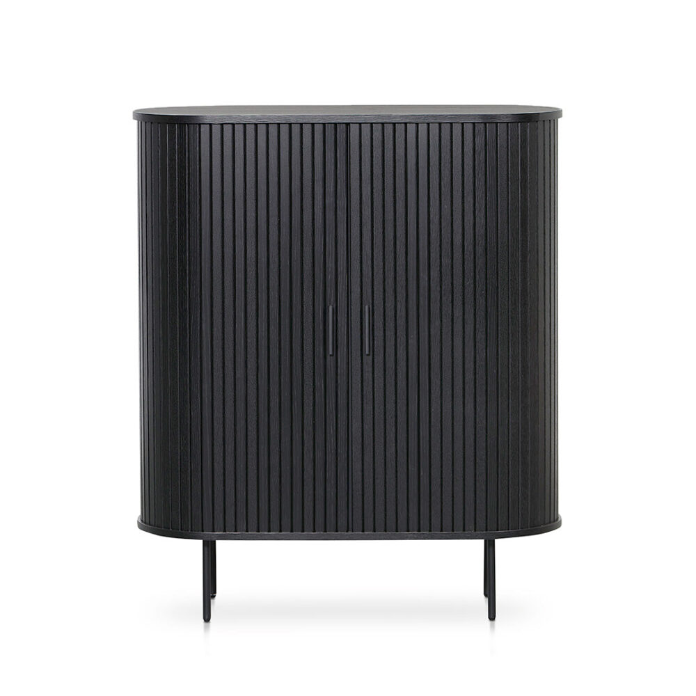Dania 1.18 (H) Wooden Storage Cabinet - Full Black - Image 2
