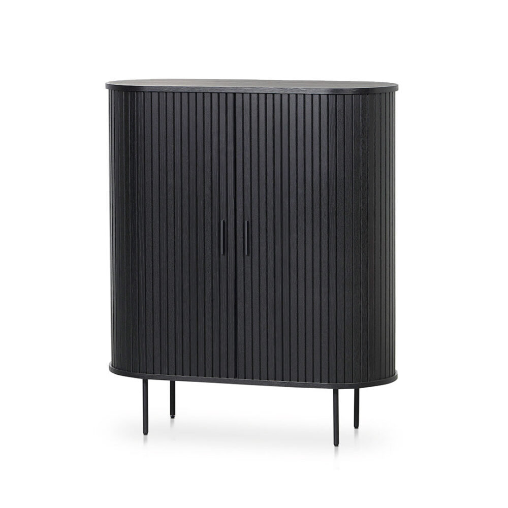 Dania 1.18 (H) Wooden Storage Cabinet - Full Black