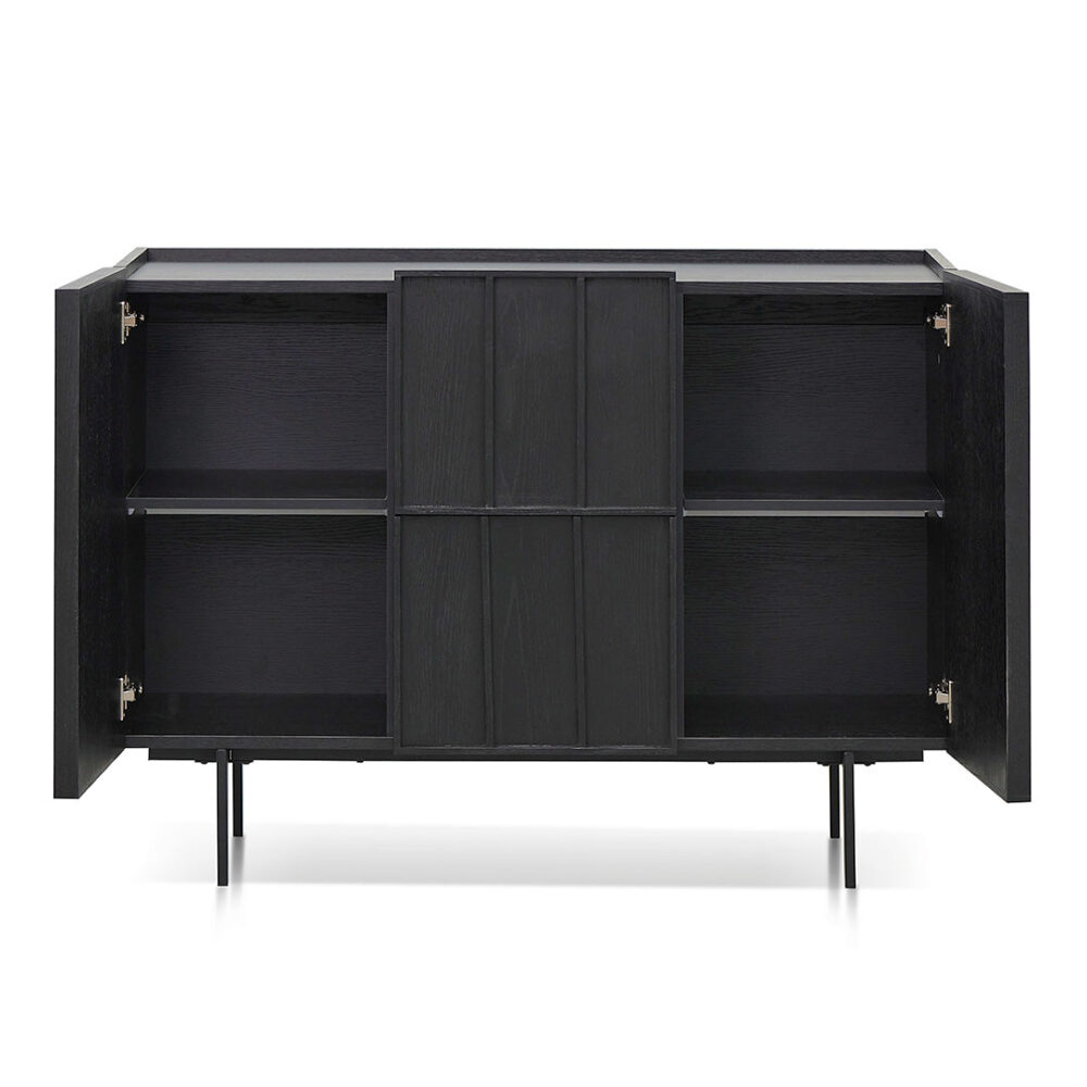 Aniya 1.2m Buffets Unit - Full Black - Image 7