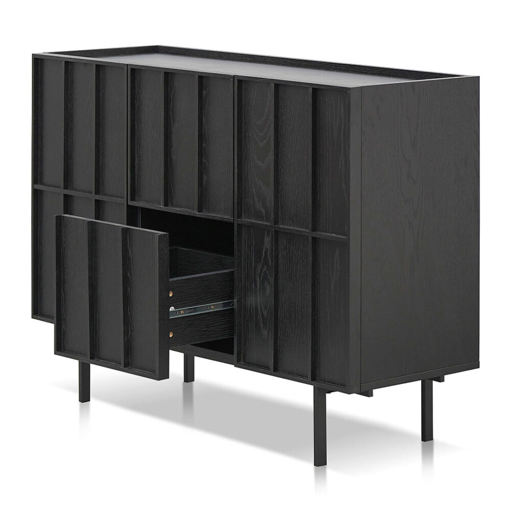 Aniya 1.2m Buffets Unit - Full Black - Image 5