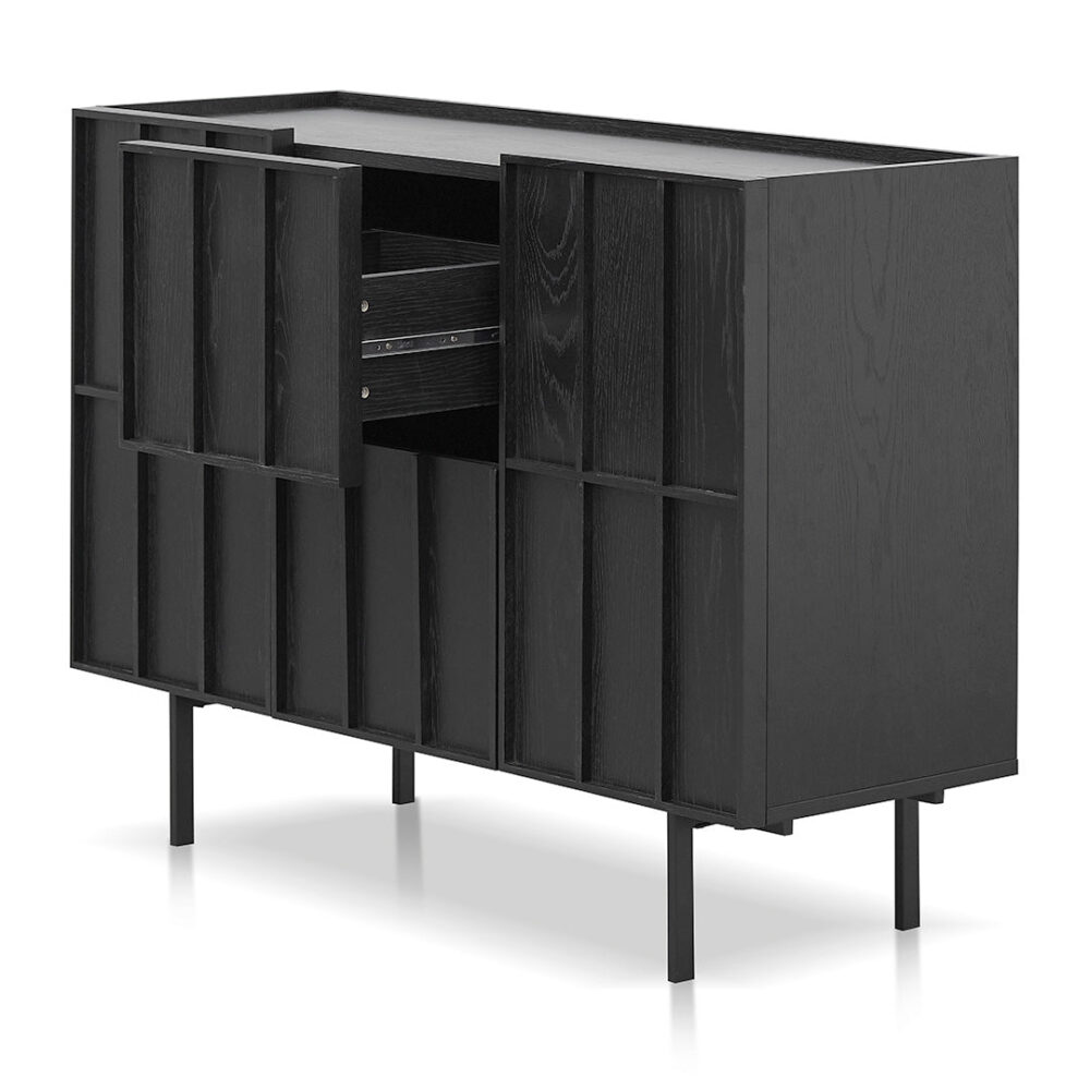 Aniya 1.2m Buffets Unit - Full Black - Image 4