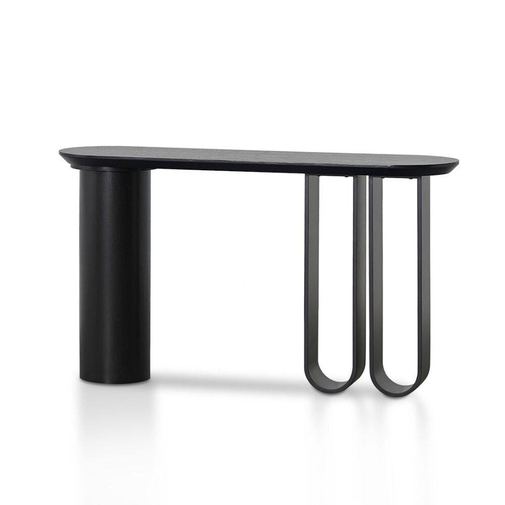 Indiana 1.4m Console Table - Full Black - Image 4