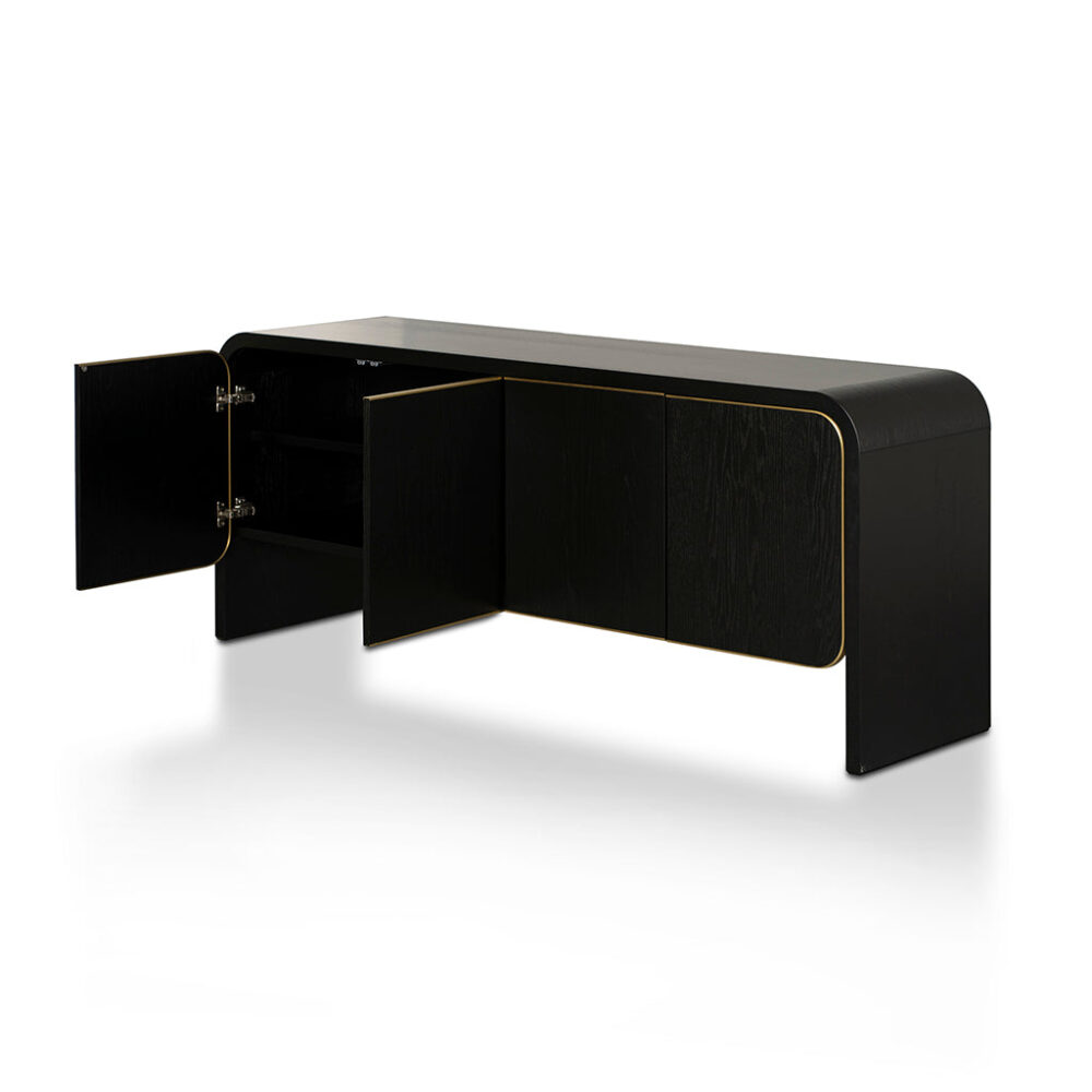 Boran 2m Buffet Unit - Textured Espresso Black - Image 7
