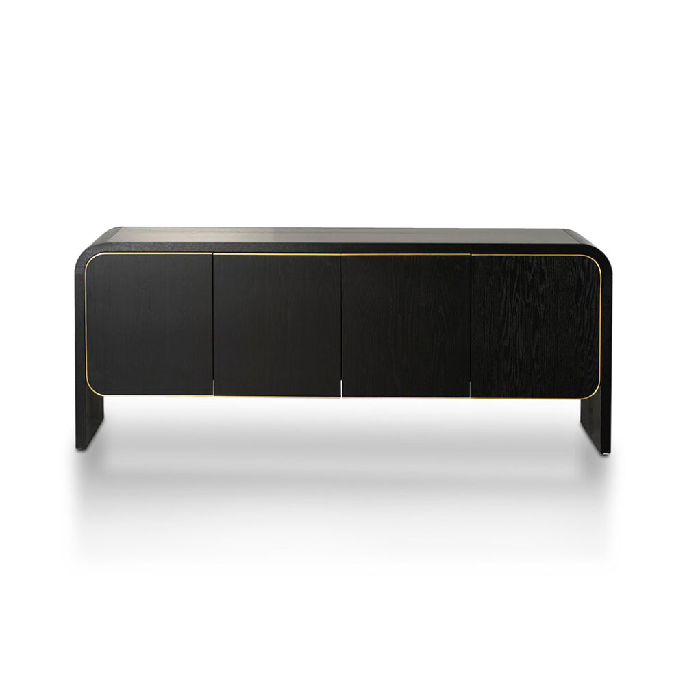 Boran 2m Buffet Unit - Textured Espresso Black - Image 2